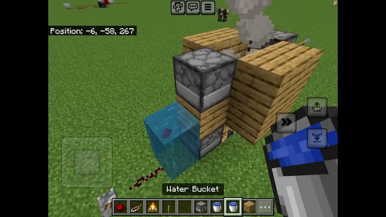 Simple automatic redstone fireplace Minecraft Pocket Edition YouTube