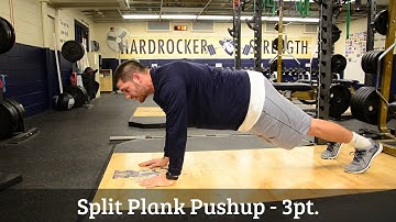 Split Plank Pushup - 3pt.