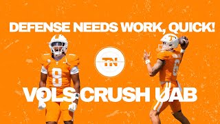 THIS DEFENSE NEEDS WORK, QUICKLY! | Vols Take Down UAB