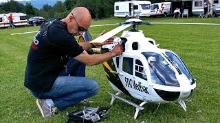 GIGANTIC RC EC-135 STAT MEDEVAC SCALE MODEL ELECTRIC HELICOPTER / VARIO TEAMPILOT FRANCIS PADUWAT