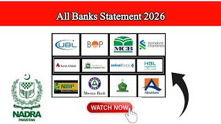 All Pakistan Banks Account Ki Statement Kaise Nikale 2026 | Bank Account Statement Check Kare 2026