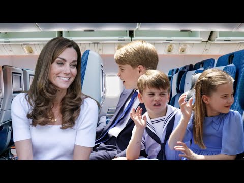 Duchess Catherine spotted flying ECONOMY with Charlotte and Louis