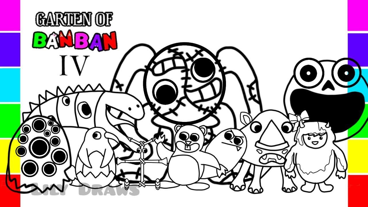 Garten of Banban 4 Coloring page / Coloring ALL NEW BOSSES + Ending Episode  / Cartoon - On & On NCS in 2023