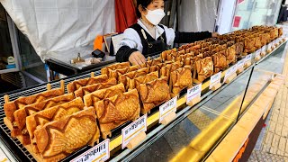 Amazing 18 kinds of fishshaped Bread, Pastry Bungeoppang, Pizza, Mochi, Mango, Korean street food