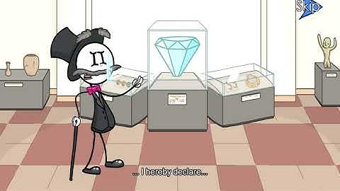 The Henry Stickmin Collection: Stealing The Diamant Intruder on a Scooter Ending All Fails included