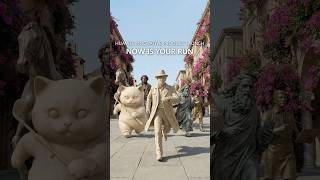 Statues don’t move… until they do. Would you follow along? #HuaweiLaunch #NowIsYourRun