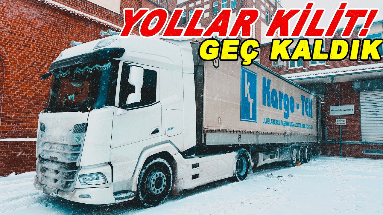 AVRUPA'DA KAR FIRTINASINA YAKALANDIK! / Macaristan’da Ortalık Karıştı / Tır Şoförün Kar ile İmtihanı