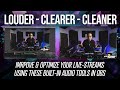 Improve your live-stream audio sound quality and loudness without clipping | OBS Tutorial