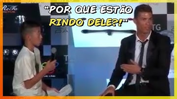 CRISTIANO RONALDO QUESTIONA REPORTERES E DEFENDDE GAROTO QUE NÃO SABE PORTUGUÊS!