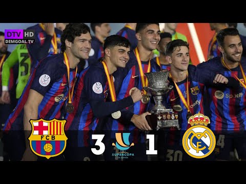 Barcelona 3-1 Real Madrid | Spanish Super Cup Final 2023 | Goals & Highlights