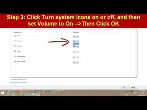 Fix Volume Icon Missing from Taskbar Problem in Windows Vista/7/8/10