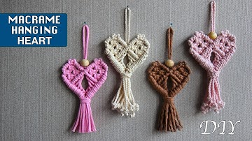 Tutorial Macrame hanging heart