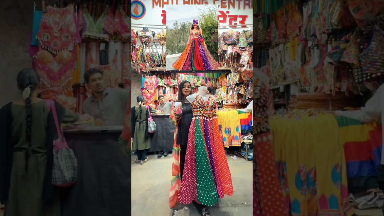 Garba outfit | shopping in mumbai | Dadar Navratri collection | alia bhat viral lehenga | garba 2025