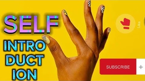 my self Introduction video