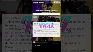 FF REDEEM CODE TODAY | Free Fire Redeem Code 03 Octuber 2026 | @FreeFireIndia #freefire