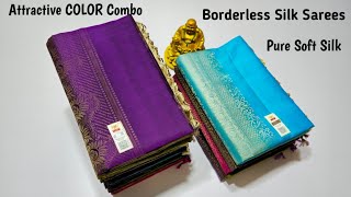 Borderless Soft Silk Sarees With Price | Handloom Made | Best Shop In Coimbatore | Wholesale Price screenshot 5