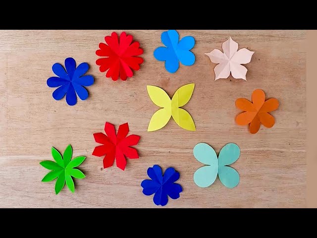 4 Types of Paper Flowers - How To Make Paper Flowers - Paper Craft 