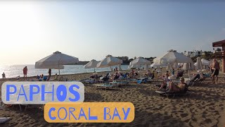 Coral Bay beach  - Paphos, Cyprus [4k Ultra HD 60fps ]
