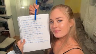 ASMR Deutsch 🩷 Amerikanerin lernt 17 neue B2 deutsche Wörter 🇩🇪 (Flüstern, Tippen, Schreiben) ✍️ screenshot 5