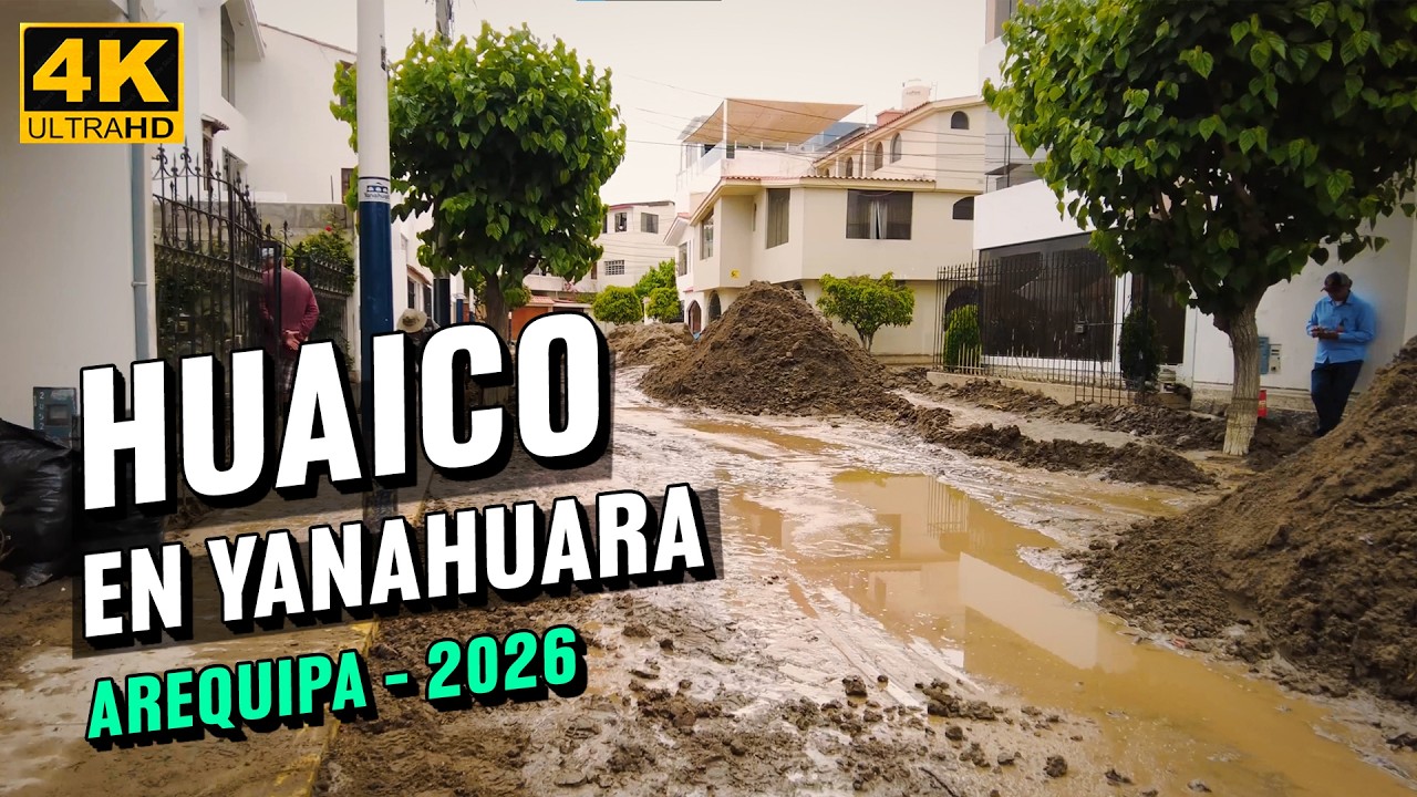 AREQUIPA TRAS EL DESASTRE: Calles sepultadas bajo el lodo