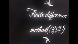 Finite Difference method(BVP)
