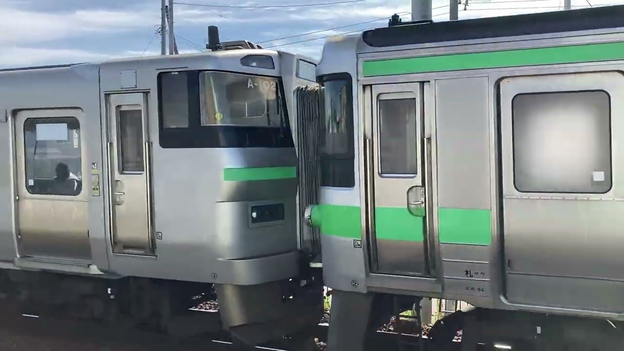 電制不足？停止直前に鋳鉄制輪子でゴリゴリに止まる735系のクハ