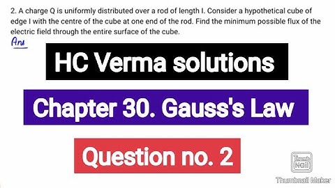 A charge Q is uniformly distributed over a rod of length I. Consider a hypothetical cube of edge I