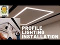 50 mm profile lighting installation work