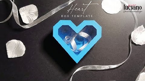 Heart Gift Box with Lid SVG-DXF template, Paper Cut Files Favor Box for Cricut, Silhouette, assembly