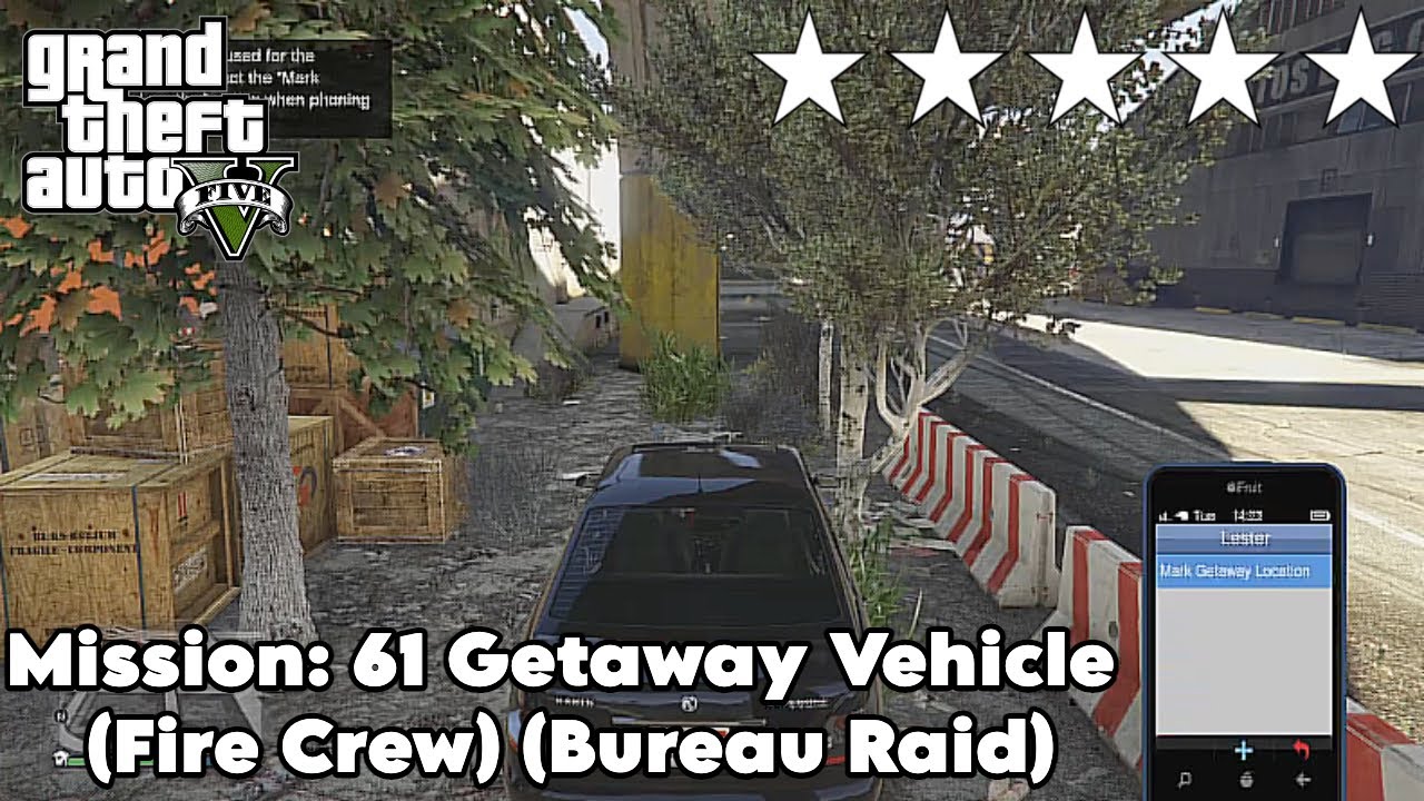 gta-v-mission-60-getaway-vehicle-fire-crew-bureau-raid-youtube