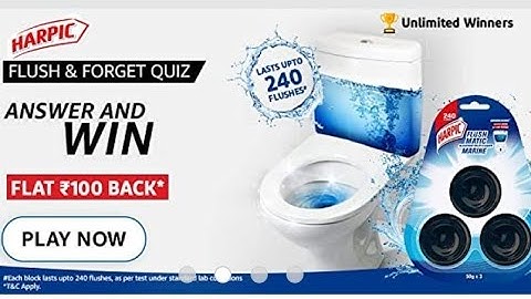 Amazon Flush & Forget Quiz Answers Today | Amazon Quiz Today Answers | Amazon Fz Quiz Answers Today