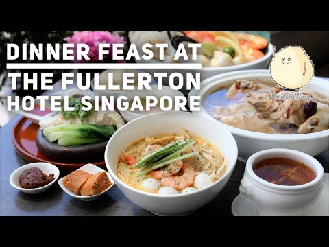 Dinner Feast At Town Restaurant, The Fullerton Hotel Singapore