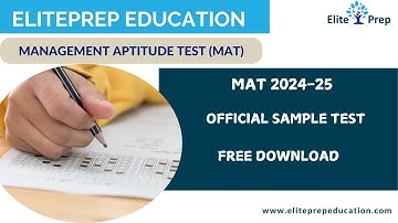 MAT 2024-25 Official Sample Test | AIMA MAT Official Test
