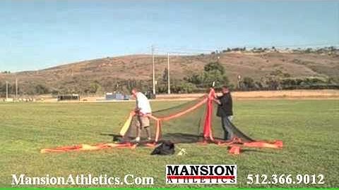 BaseBall & SoftBall Portable BackStop SetUp Video - Mansion Athletics