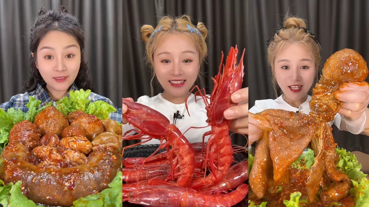 Mukbang #15 Eat Meat 🍖🥓🌶️ chicken 🍗🍗, Noodles... #mukbang  #eatingsounds  #yummyfoods  #seafood 