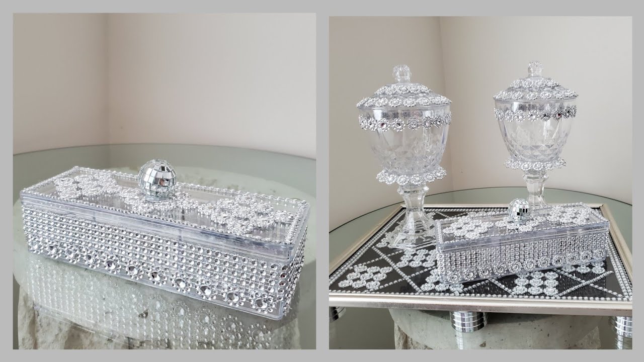 Glam jewelry holder diy/ home decor diy 2020/Dollar tree diy YouTube