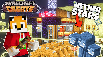 I built an AUTOMATIC NETHER STAR FARM in Minecraft Create Mod