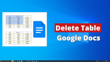 Een tabel verwijderen in Google Docs