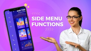 SIDE MENU inside the ASD TOOLS app