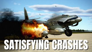 Satisfying Airplane Crashes, Bailouts & Fails! V335 | IL-2 Sturmovik Flight Simulator Crashes