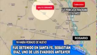 Fue detenido en Santa Fe Sebastián Díaz uno de los evadidos anteayer