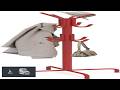 Simple Houseware Standing Coat and Hat Hanger Organizer Rack 12 Hooks Red