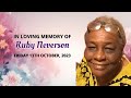 The funeral service of the late ruby neverson