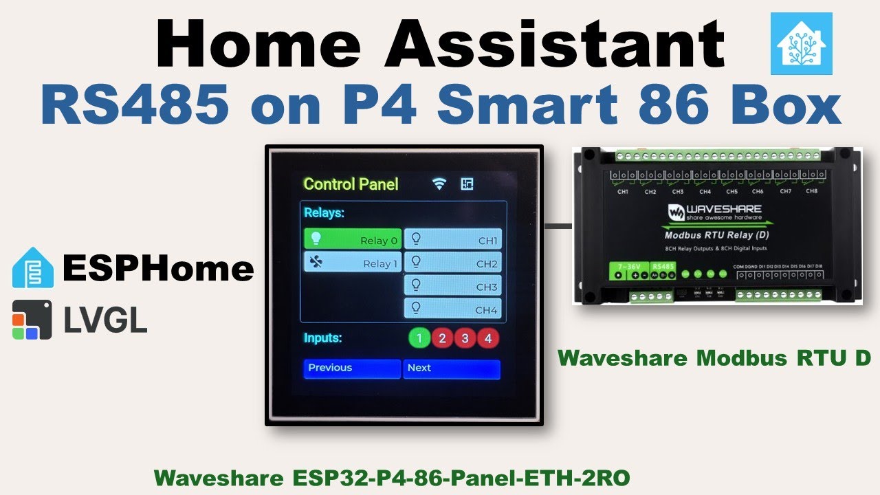 Home Assistant - Setup RS485 on the Waveshare P4 Smart 86 Box