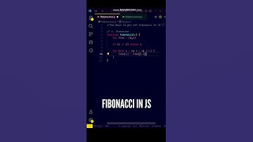 😘😘 Two Ways to Get nth Fibonacci Number in JavaScript #javascript #coding #programming #shorts #js