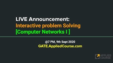 LIVE: Interactive Problem Solving session on CN-1( GATE COMPUTER NETWORKS)