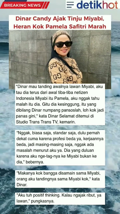 Dinar Candy Ajak Tinju Miyabi, Pamela Safitri Marah #artist#viral #dinarcandy #miyabi #netizen#tinju