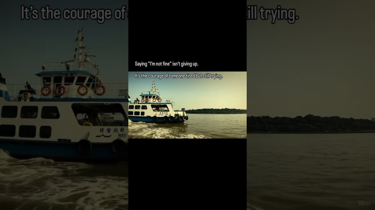 Saying “I’m not fine” isn’t giving up.It’s the courage of someone tired but still trying.