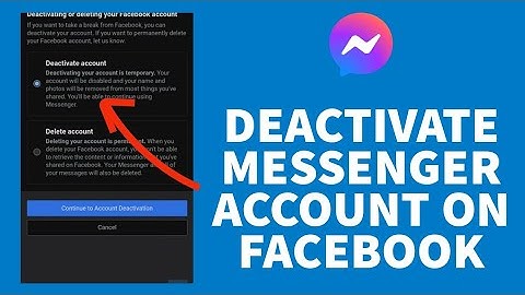 How To Deactivate Messenger Only Not Facebook (2023 Update) | Deactivate Messenger Account (Easy!)