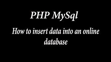 php mysql how to insert data into the database